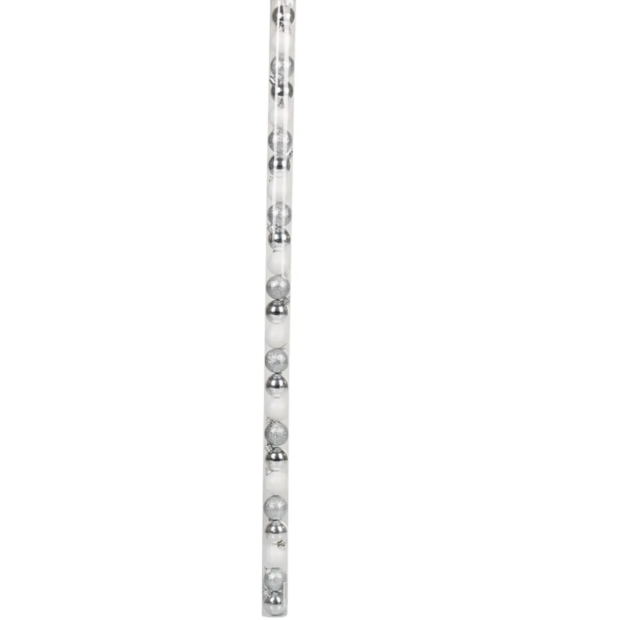 Boule de Noël argentée et blanche x25