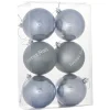 Boule de Noël argentée x6