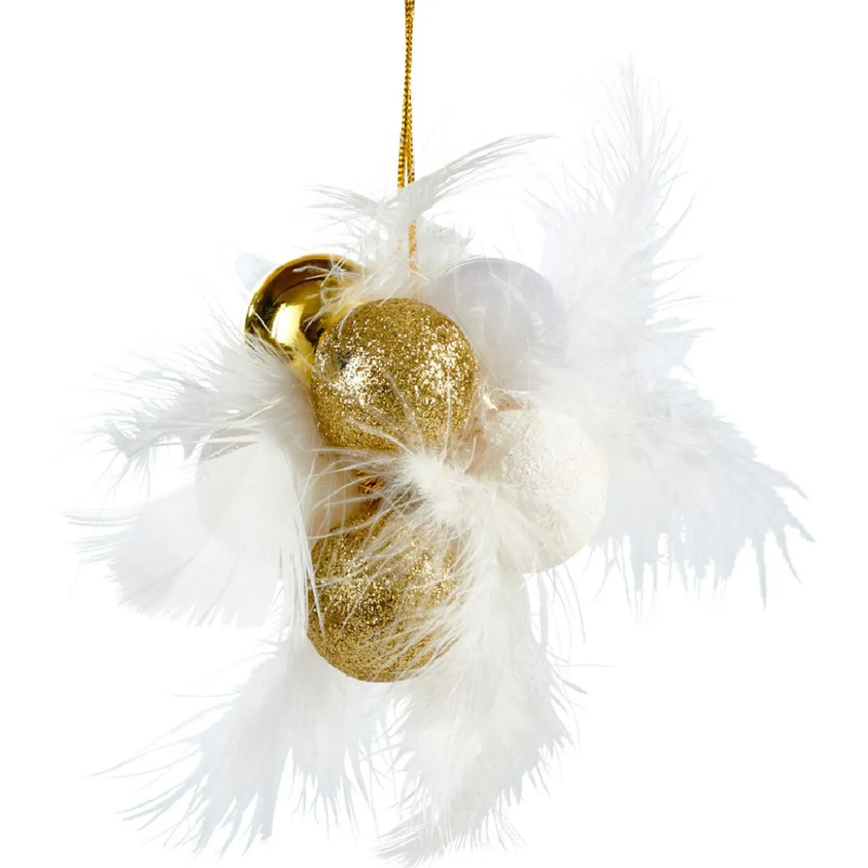 Boule de Noël avec plumes