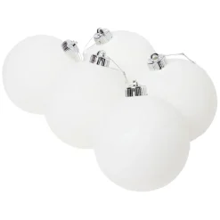 Boule de Noël blanche Ø12cm x5