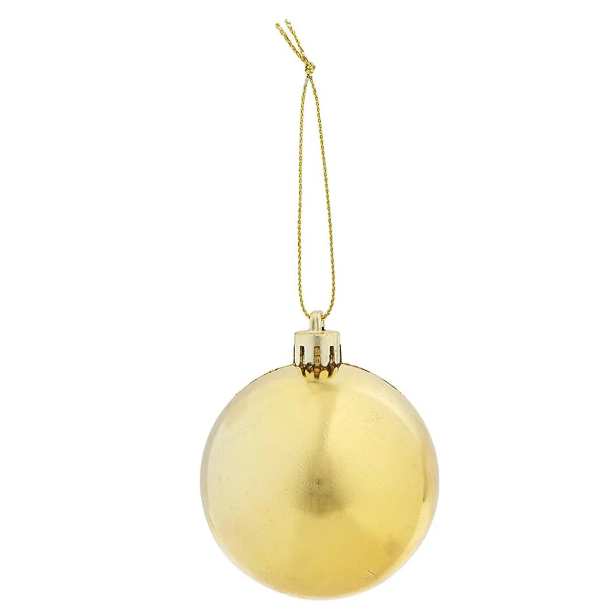 Boule de Noël blanche et dorée x 32