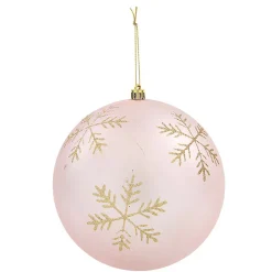 Boule de Noël blanche et dorée x 32