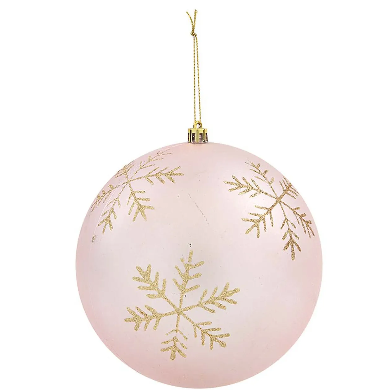 Boule de Noël blanche et dorée x 32