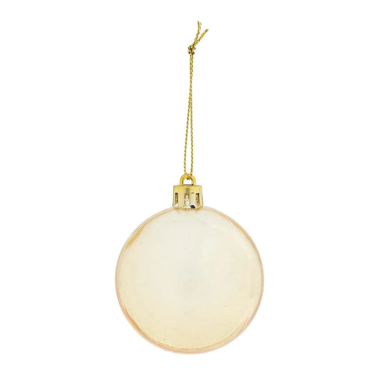 Boule de Noël blanche et dorée x 32