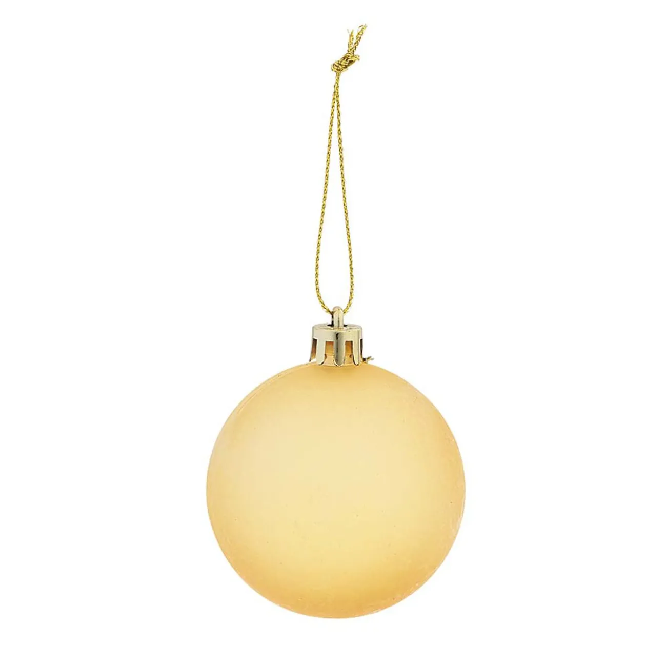 Boule de Noël blanche et dorée x 32