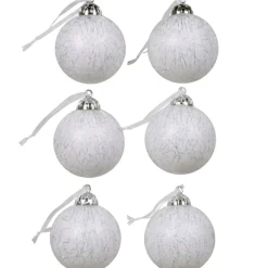 Boule de Noël blanche x6