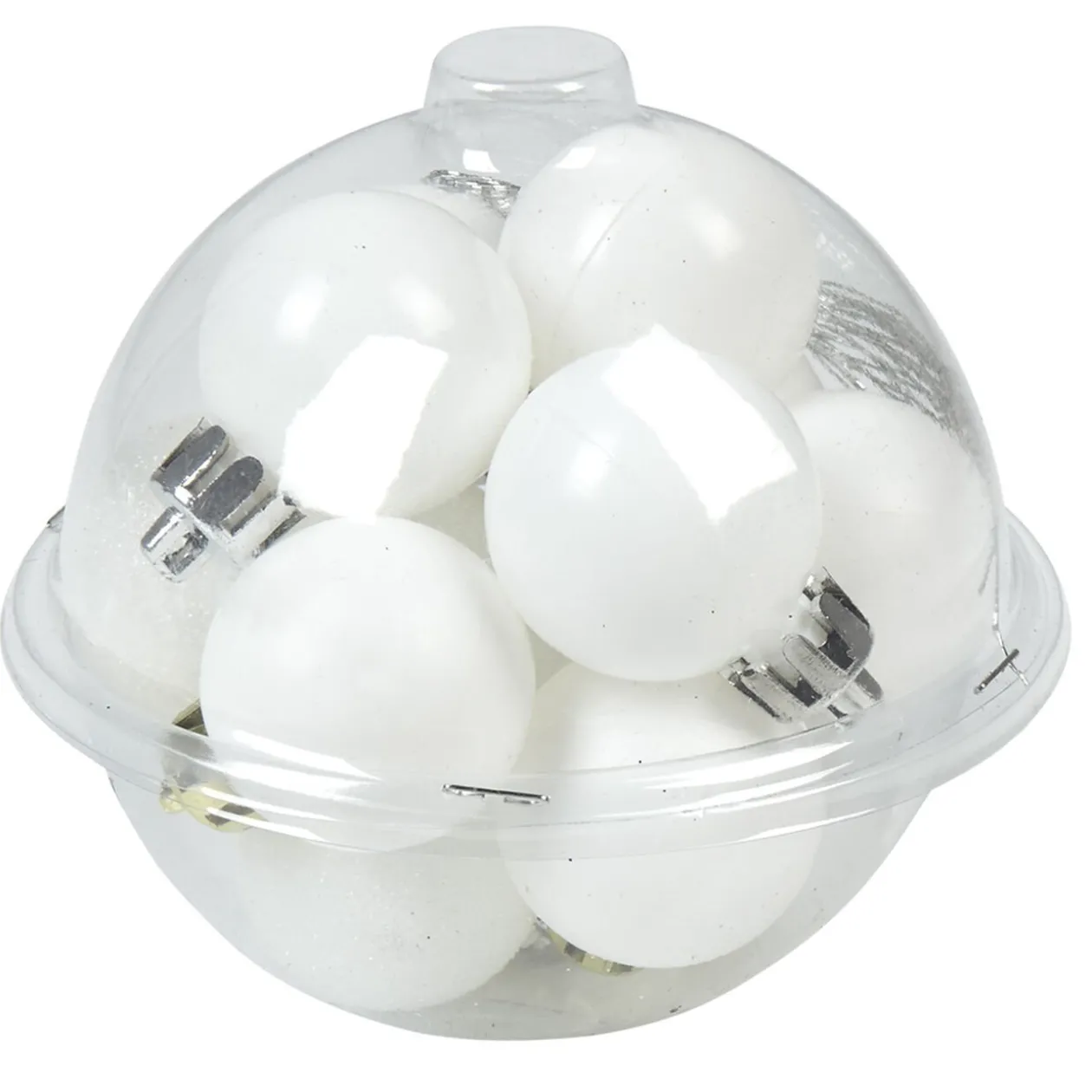 Boule de Noël blanche x12
