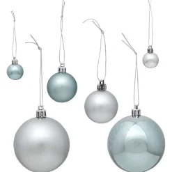 Boule de Noël bleu et argent x 50
