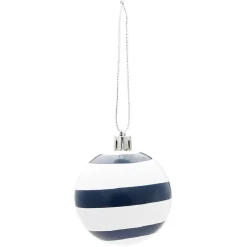 Boule de Noël bleu et blanc Ø6 cm