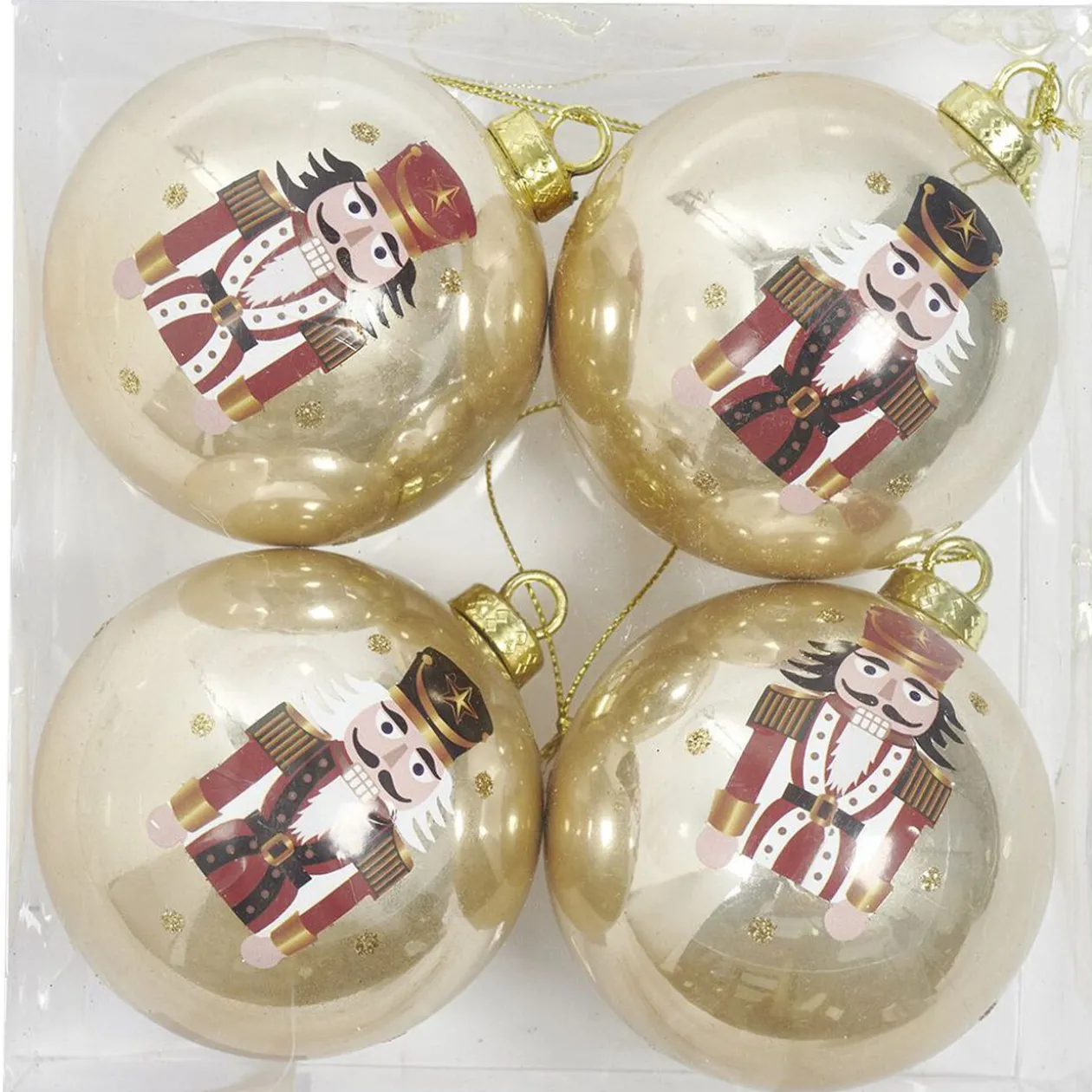 Boule de Noël déco Casse-Noisette Ø8 cm x4