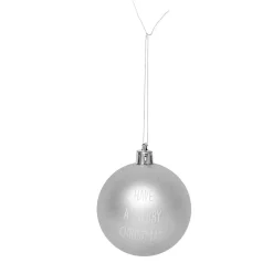 Boule de Noël décor argenté x6