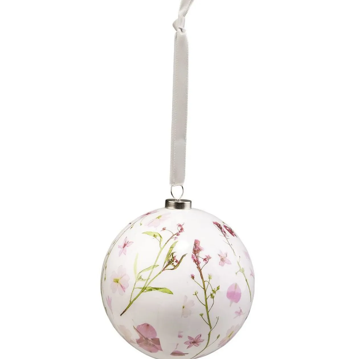 Boule de Noël design floral Ø8cm