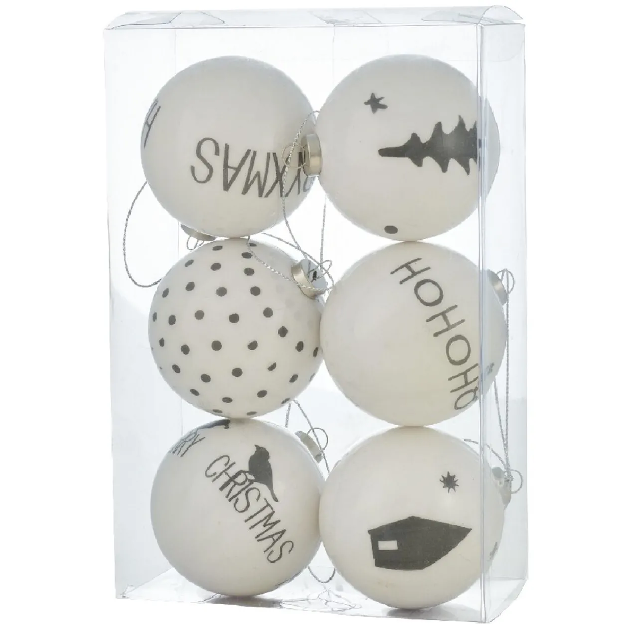 Boule de Noël design scandinave x6