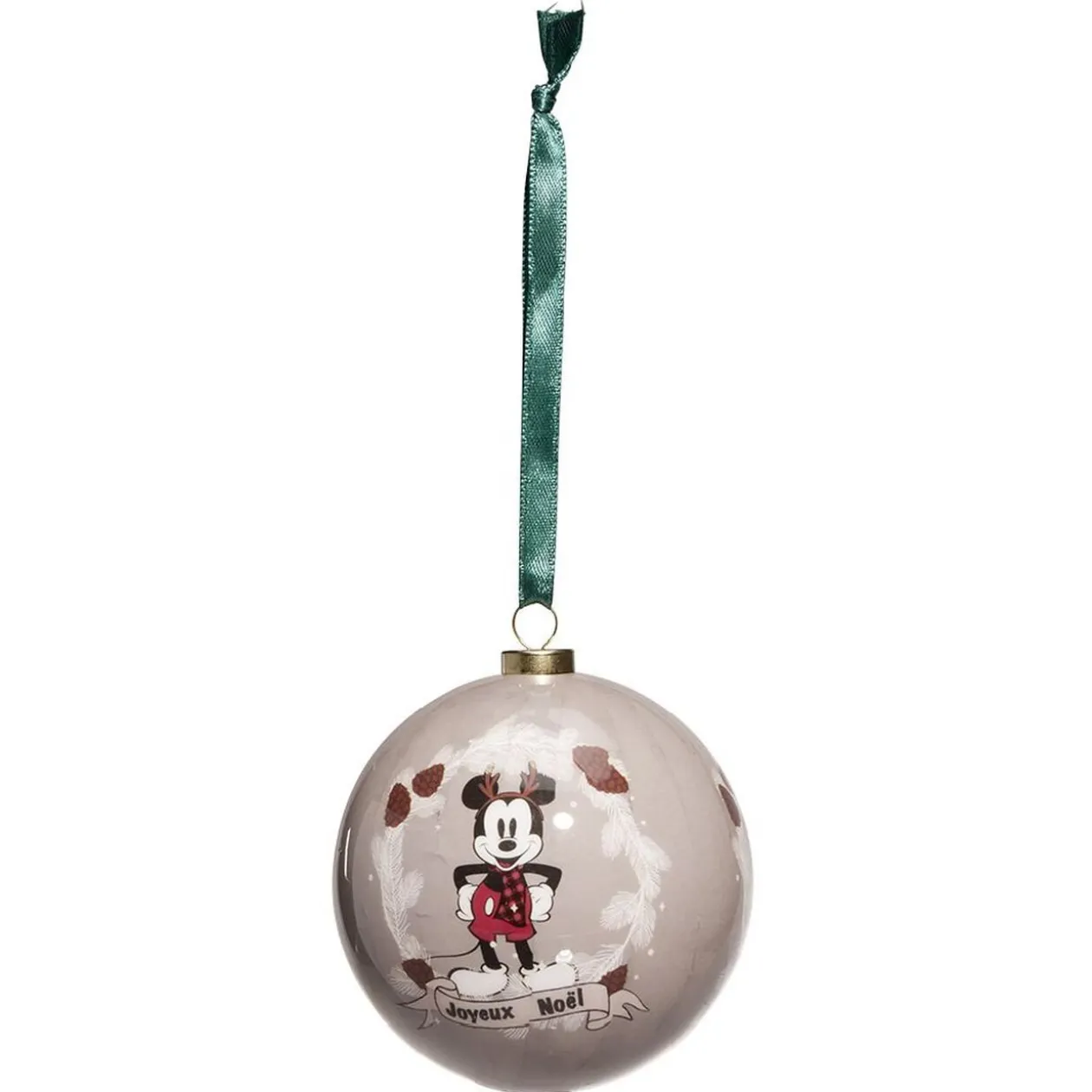 Boule de Noël Disney Mickey gris Ø7,5cm