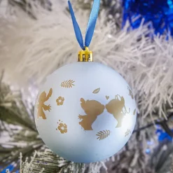 Boule de Noël Disney Stitch bleu Ø8cm x4