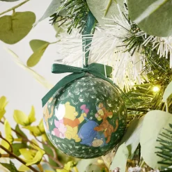 Boule de Noël Disney Winnie L'ourson vert foncé Ø7,5cm