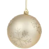 Boule de Noël dorée à paillettes Ø8 cm