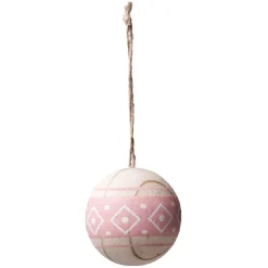 Boule de Noël en bois style ethnique