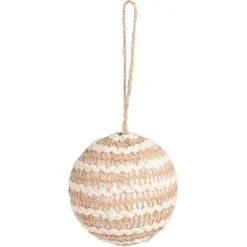 Boule de Noël en jute Ø8cm - 2 modèles