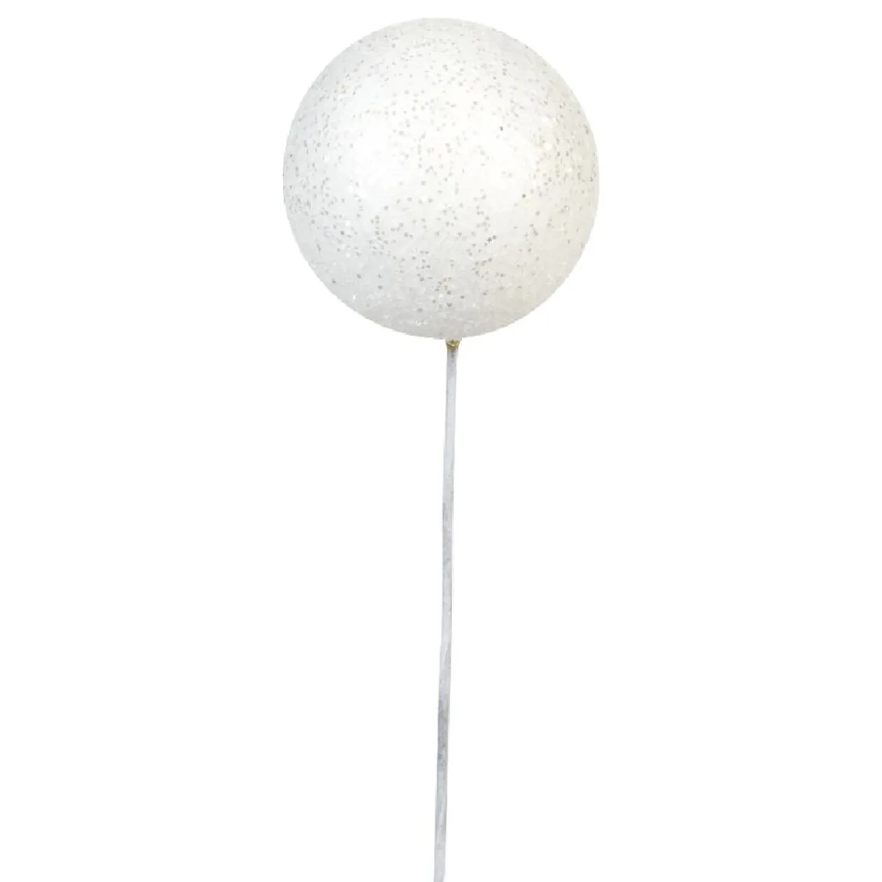 Boule de Noël en mousse blanche avec crochet de suspension x8