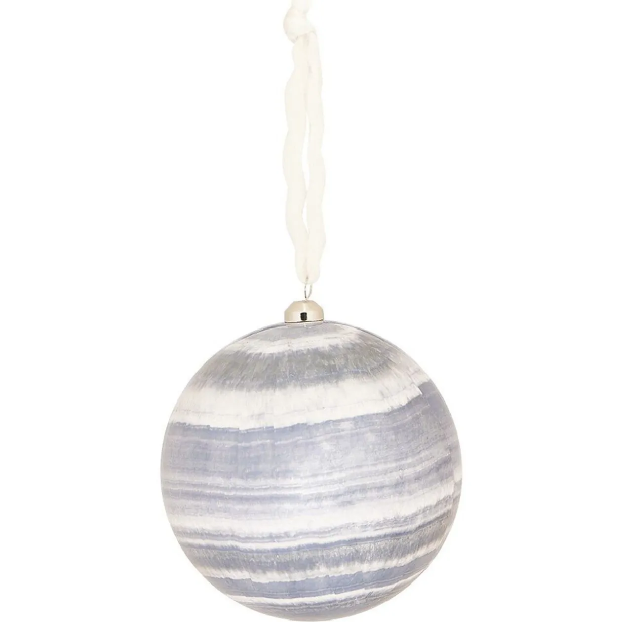 Boule de Noël en mousse design boréal bleu