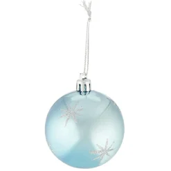 Boule de Noël en pvc bleu pailleté