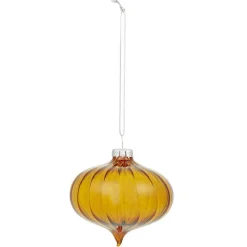 Boule de Noël en verre ambré Ø10 cm