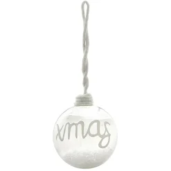 Boule de Noël en verre avec flocons