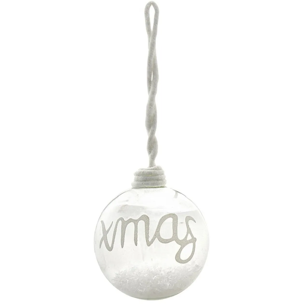 Boule de Noël en verre avec flocons