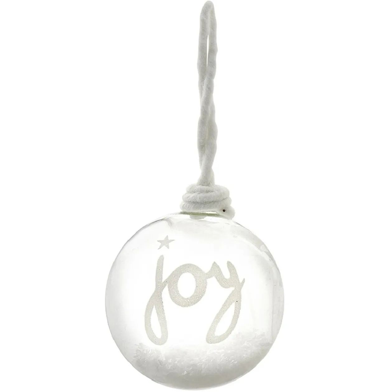 Boule de Noël en verre avec flocons