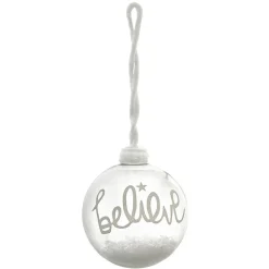 Boule de Noël en verre avec flocons