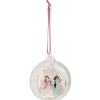 Boule de Noël en verre Disney Princesses Ariel et Jasmine Ø8cm