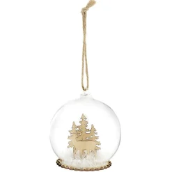 Boule de Noël en verre intérieur paysage