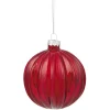 Boule de Noël en verre rouge à suspendre
