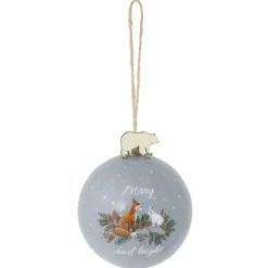 Boule de Noël forêt de Noël Ø8cm - 3 modèles