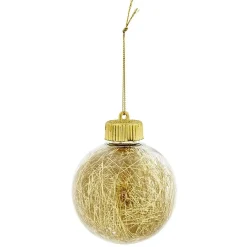 Boule de Noël garnie de cheveux d'ange