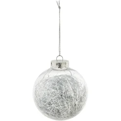 Boule de Noël garnie de cheveux d'ange