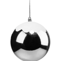 Boule de Noël gris argenté Ø12 cm x5