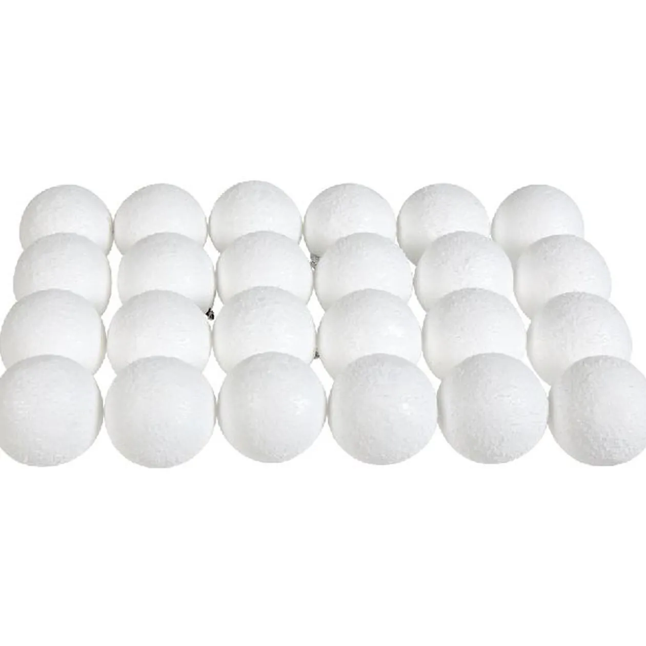 Boule de Noël imitation neige Ø6cm x24