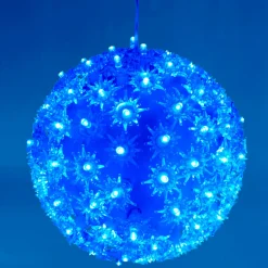 Boule de Noël lumineuse bleue clignotante