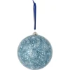 Boule de Noël motif galaxie bleu et blanc Ø8cm