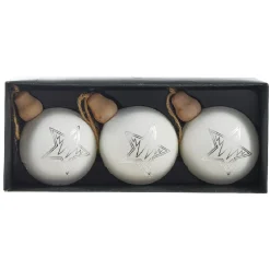 Boule de Noël motif étoile finition mate x3