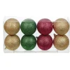 Boule de Noël pailletée multicolore x8