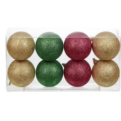Boule de Noël pailletée multicolore x8