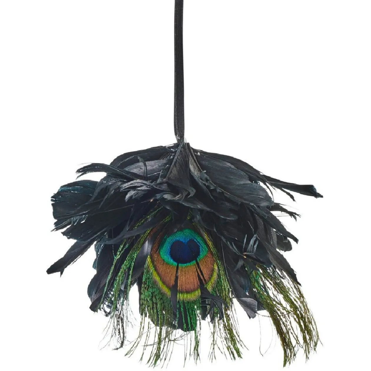 Boule de Noël plumes à suspendre