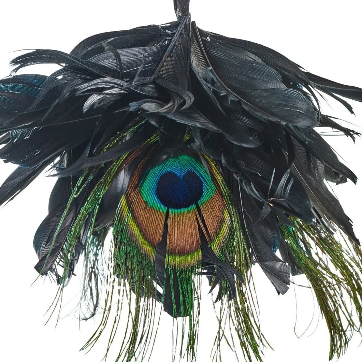 Boule de Noël plumes à suspendre