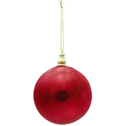 Boule de Noël rouge Ø10 cm