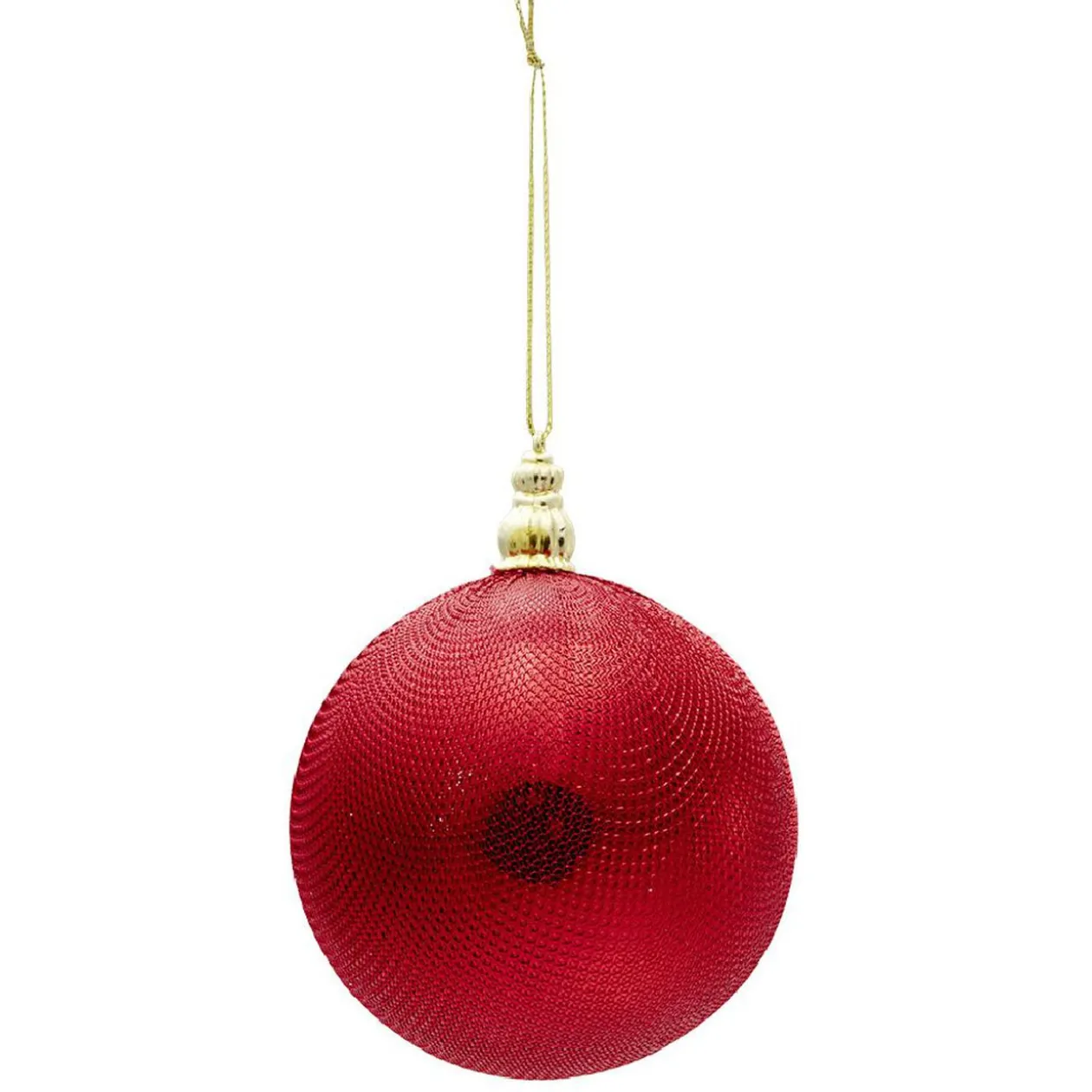 Boule de Noël rouge Ø10 cm