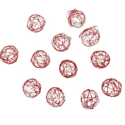 Boule de Noël rouge ajourée x 12