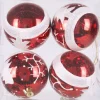 Boule de Noël rouge blanche x4